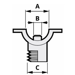 Morsetto a fascetta maschio 1/2"