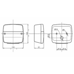 Fanale direzione e posizione dx-sx 108x103mm