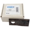 Coltello per falciatrice piegato lunghezza 100mm foro Ã˜ 19mm
