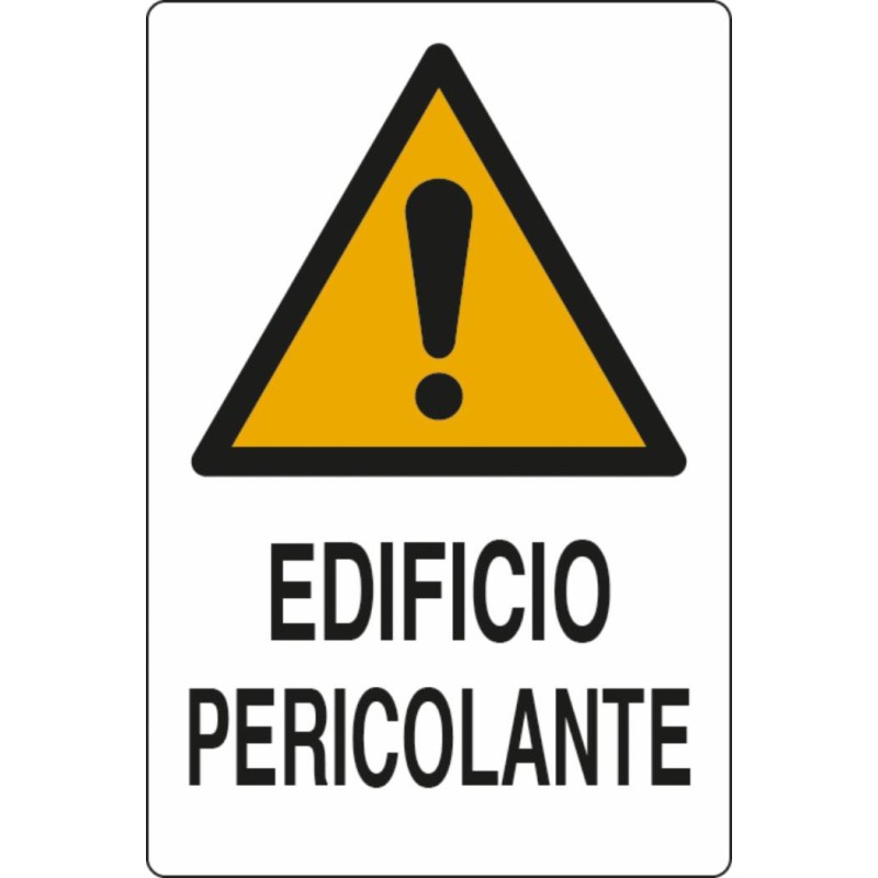 Cartello segnaletica edificio pericolante 30x20