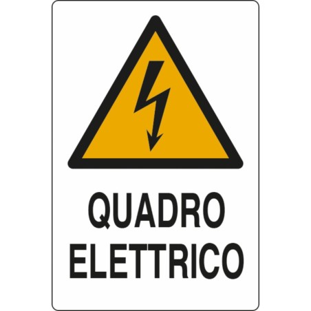 Cartello segnaletica quadro elettrico 30x20