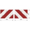 Kit 2 pannelli adesivi omologati per segnalazione su strada 423x282mm