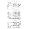 Deviatore elettrico modulare a 6 vie da 1/2" 12VDC