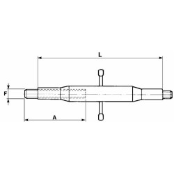 Tenditore filettato M24x3 con manicotto lunghezza 320mm