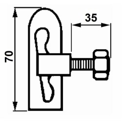 Chiusura a caduta con vite corta M12