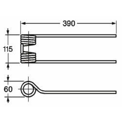 Dente girello adattabile Pz Fanex filo 9