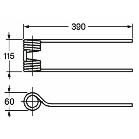 Dente girello adattabile Pz Fanex filo 9