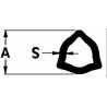 Tubo cardanico interno triangolare adattabile By-Py categoria 1 lunghezza 1 mt