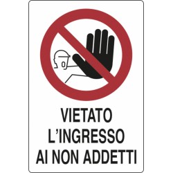 Cartello segnaletica divieto 30x20