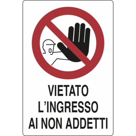 Cartello segnaletica divieto 30x20