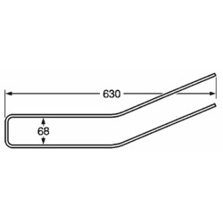 Dente rastrello adattabile Corma lunghezza 630 filo 6
