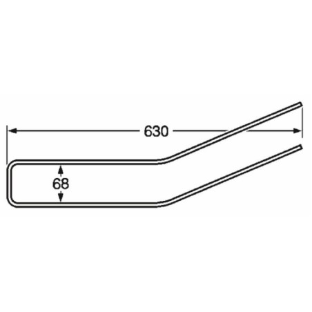 Dente rastrello adattabile Corma lunghezza 630 filo 6