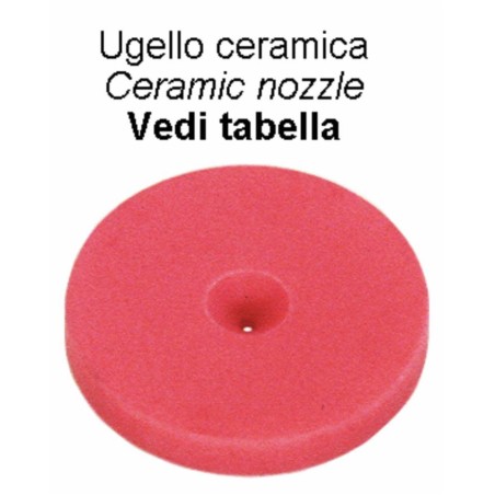 Ugello in ceramica Ã˜ 18mm con foro Ã˜ 1,8mm