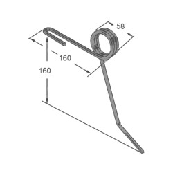 Dente seminatrice posteriore sx Ã˜ 7mm adattabile Aba