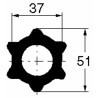 Tubo cardanico interno a stella tipo s4 lunghezza 3mt adattabile a Walterscheid