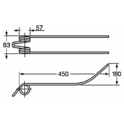 Dente giroandanatore adattabile Fahr Fontanesi filo 8