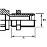Innesto rapido a valvola maschio 1/2" filetto passaparete din2353 m18 (12l) Faster