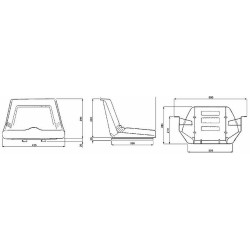 Sedile serie 322 non verniciato