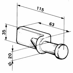 Piantone per chiusura Marotta Ã˜ 20mm