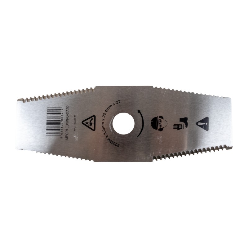 Disco decespugliatore a 2 denti seghettati 255mm