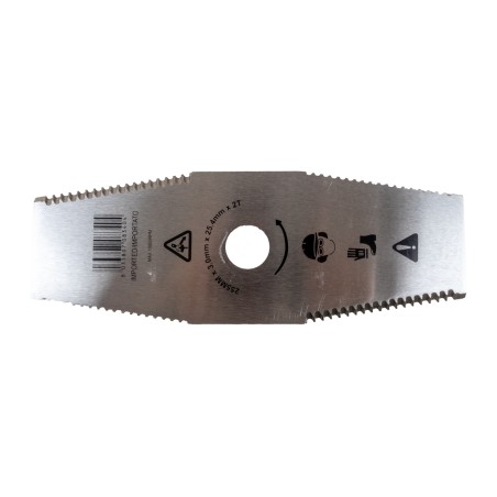 Disco decespugliatore a 2 denti seghettati 255mm