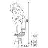 Impugnatura ergonomica a 2 pulsanti IP67
