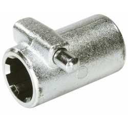 Bussola scanalata con pulsante e profilo interno 1"3/8 con 6 scanalature e lunghezza 130mm