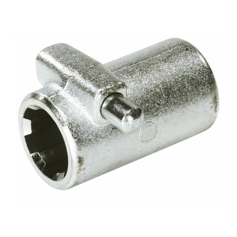 Bussola scanalata con pulsante e profilo interno 1"3/8 con 6 scanalature e lunghezza 130mm