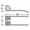 Dente pick-up adattabile new Holland 131673 filo 4,8