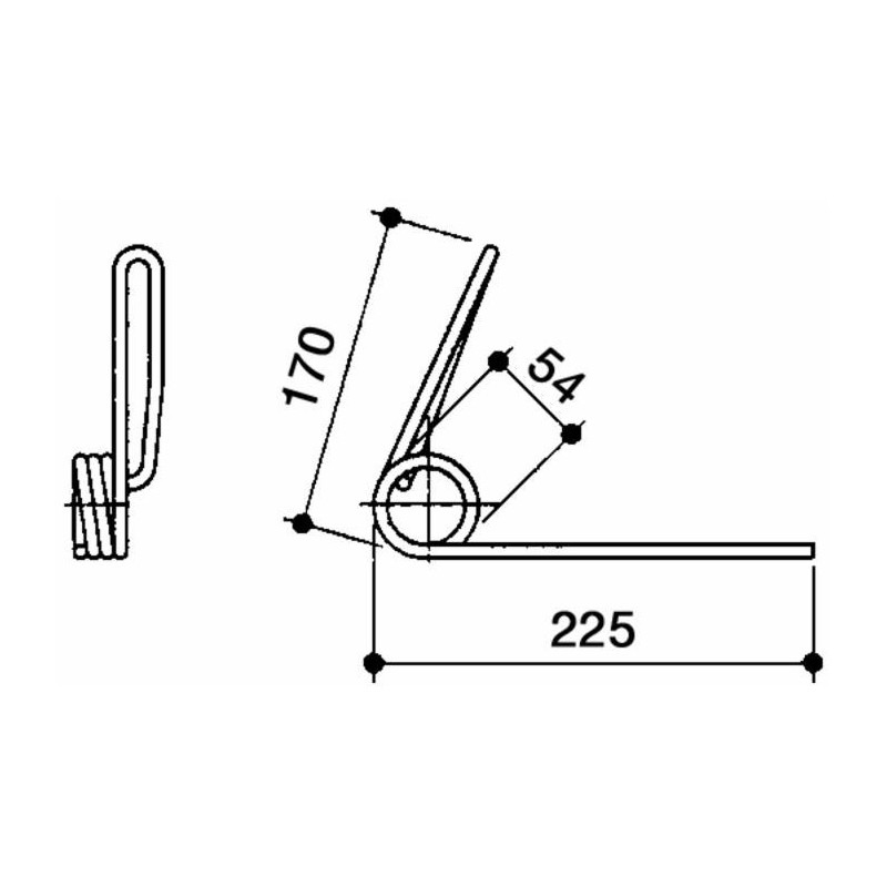 Dente anteriore seminatrice adattabile Carraro - Nodet JF651 e FYX0651 filo 7