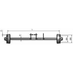 Assale Q70 6 fori con freno 300x60