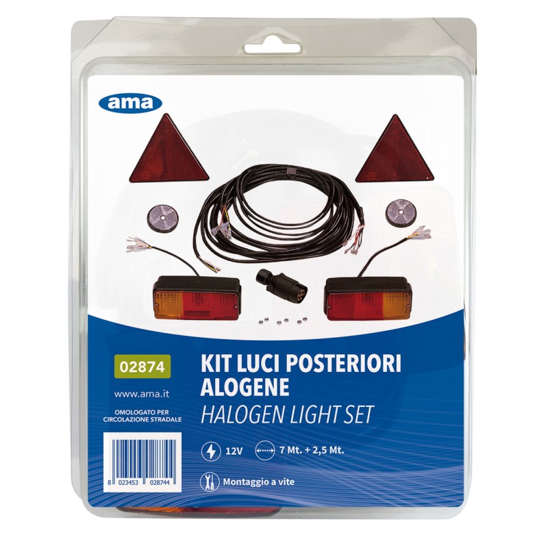 Kit fanali 12 V con cavo 5 poli