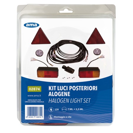 Kit fanali 12 V con cavo 5 poli