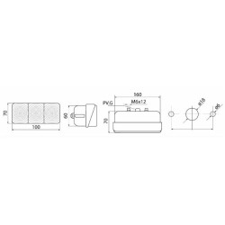 Fanale anteriore direzione posizione dx-sx 162x70mm
