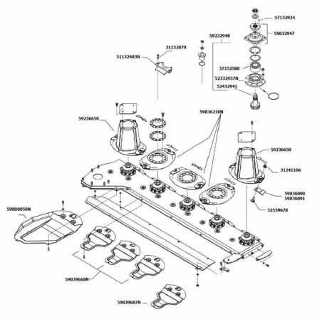 Protezione scatola ingranaggi originale Bcs 51132403N