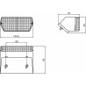 Fanale direzione e posizione sx 144,2x64mm