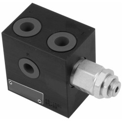 Fiancata d'ingresso 1/2" con valvola di massima pressione e valvola di messa a scarico