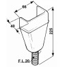 Supporto piantone lungo Ama maschio con filetto M20
