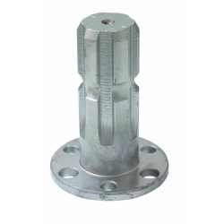 Albero scanalato per pompe con profilo 1â€3/8 Z6 e flangia Ã˜ 70mm
