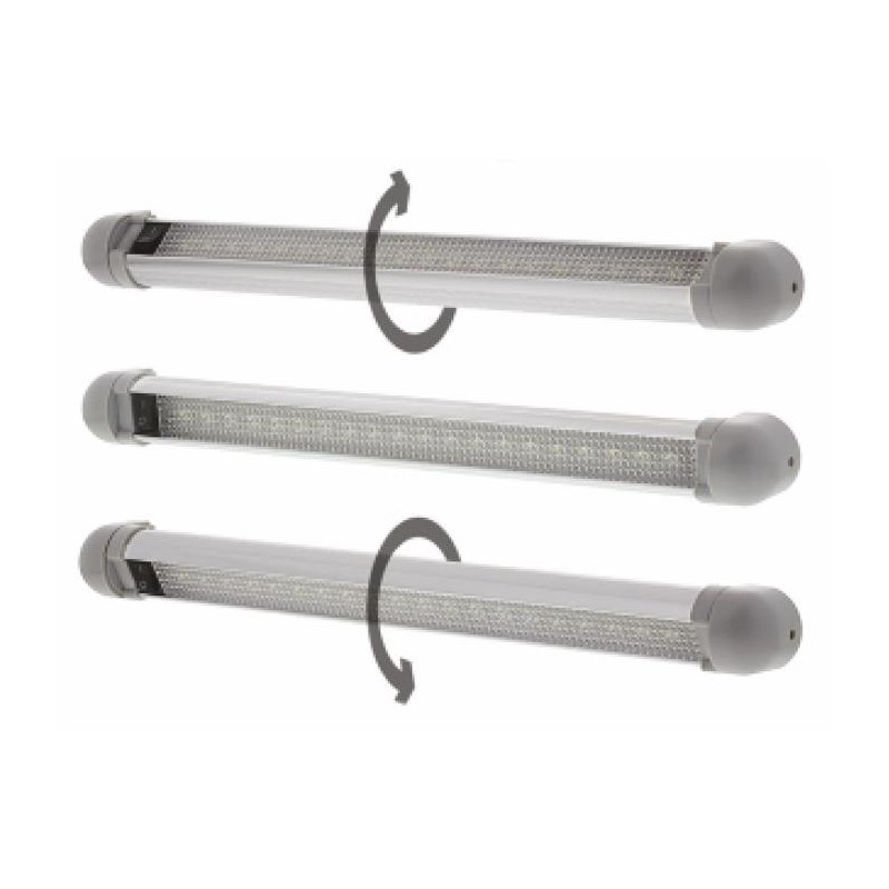 Plafoniera a LED 12-24V per cabina trattore 343x33mm direzionabile