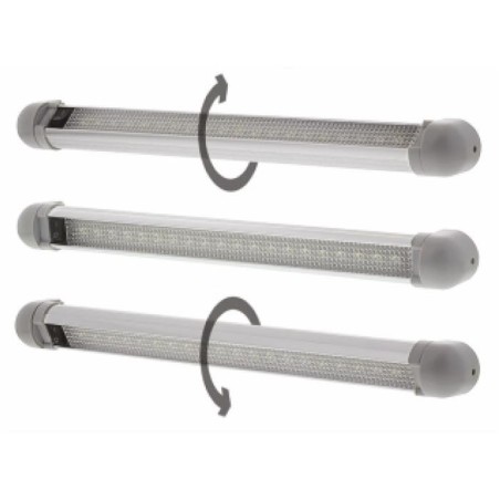 Plafoniera a LED 12-24V per cabina trattore 343x33mm direzionabile