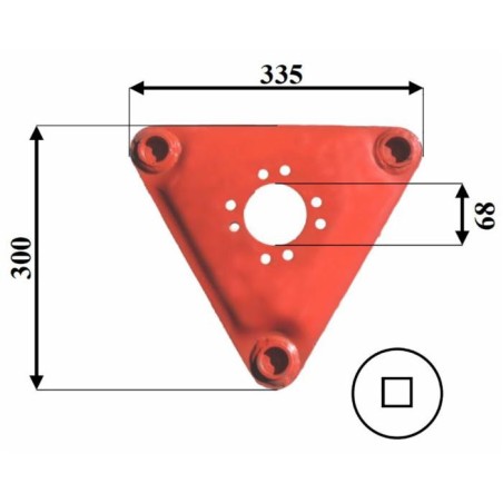 Disco falciante triangolare adattabile Vicon 1025294