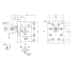 Pompa ad ingranaggi gruppo 3 da 25cc destra "modello standard" tipo plessey c54