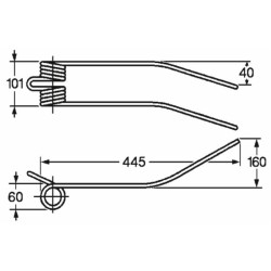 Dente giroandanatore adattabile GalfrÃ¨ e Kuhn filo 8,5