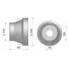 Controcuffia tonda grande Ã˜150 - 240 e lunghezza 160mm