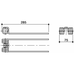 Dente ranghinatore adattabile Fort F3/67 e Ima la Rocca filo 5,8 lunghezza 285