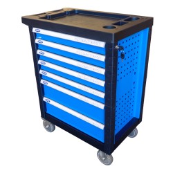 Carrello porta attrezzi professionale da officina Ama 7 cassetti 253 attrezzi assortiti