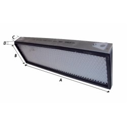 Filtro Panclean AX9294 ai carboni attivi per cabina adattabile al rif. originale Panclean AX9294 520x120x73mm