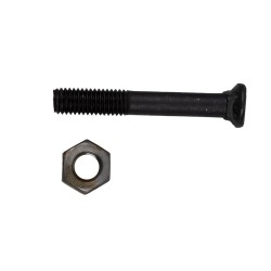 Bullone testa ovale M10x70 con dado