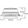 Lampeggiante a LED 12-24V base magnetica con 8 led da 3W